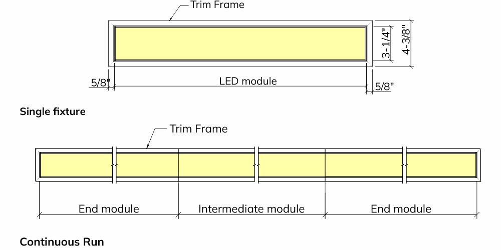 ChriBa 3 Recessed Drywall Trim
